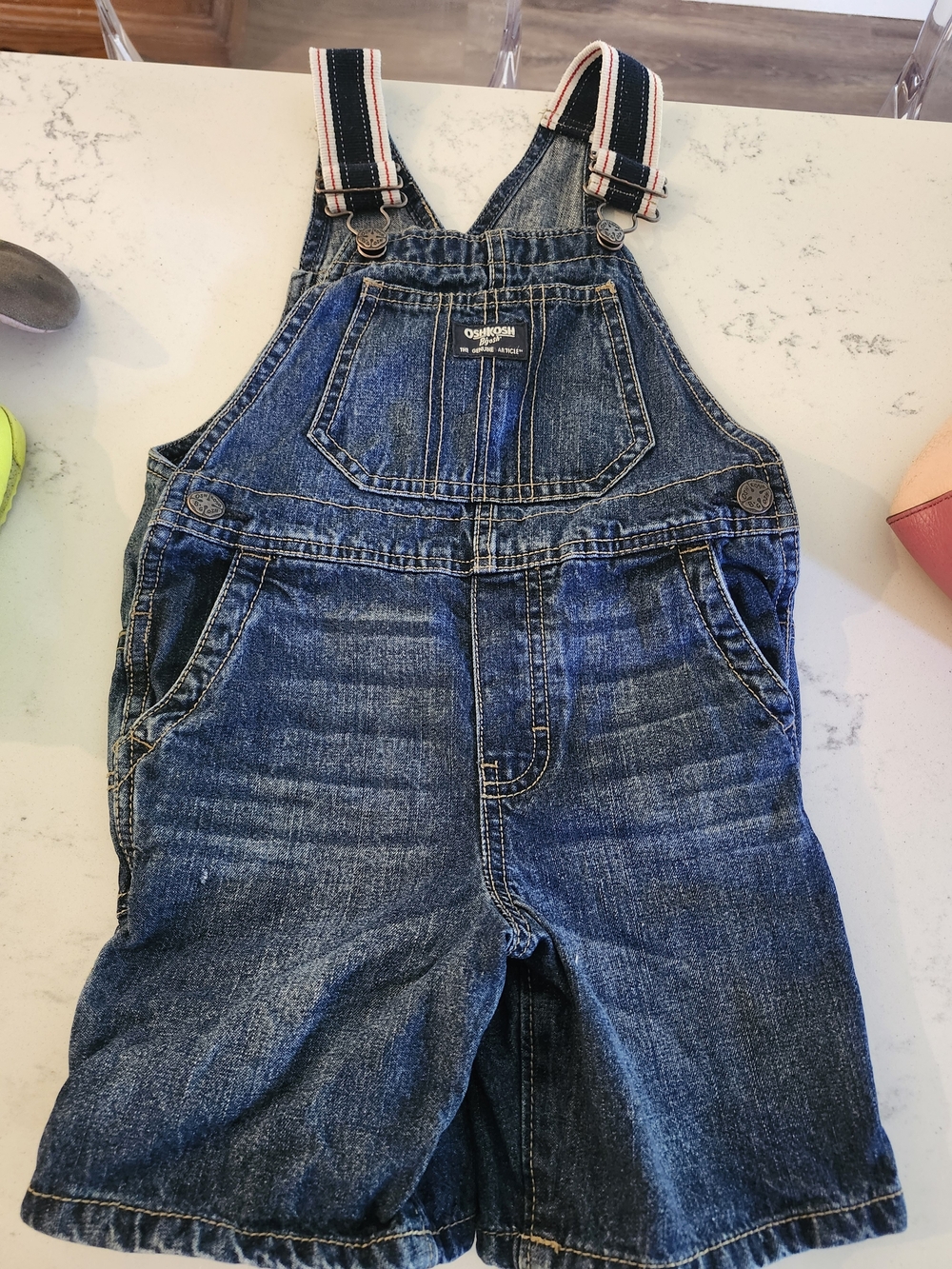 OSHKOSH Denim Short Overalls for Kids - Blue
